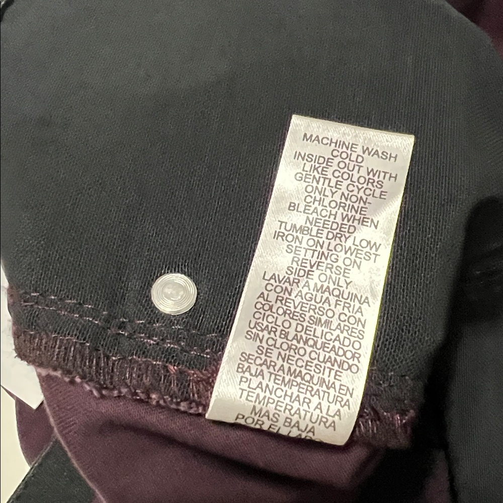Democracy Ryland Itty Bitty Boot Cut Deep Purple Jeans Size 12 - Picture 9 of 10